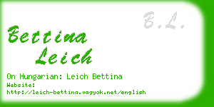 bettina leich business card